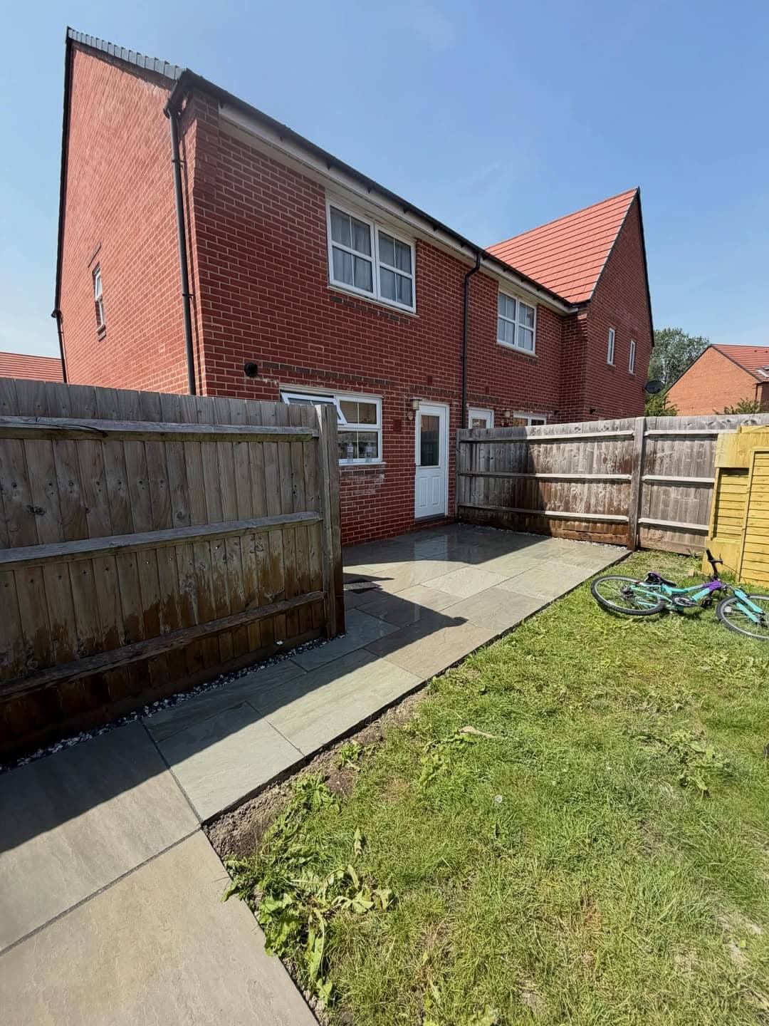 Grey Sandstone Patio Installation after photo 3