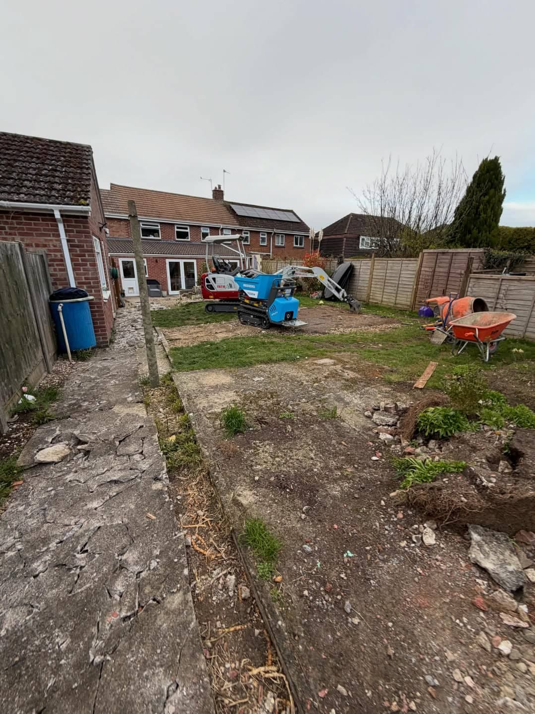 Garden Makeover With Porcelain Patio & Turf progress photo 4