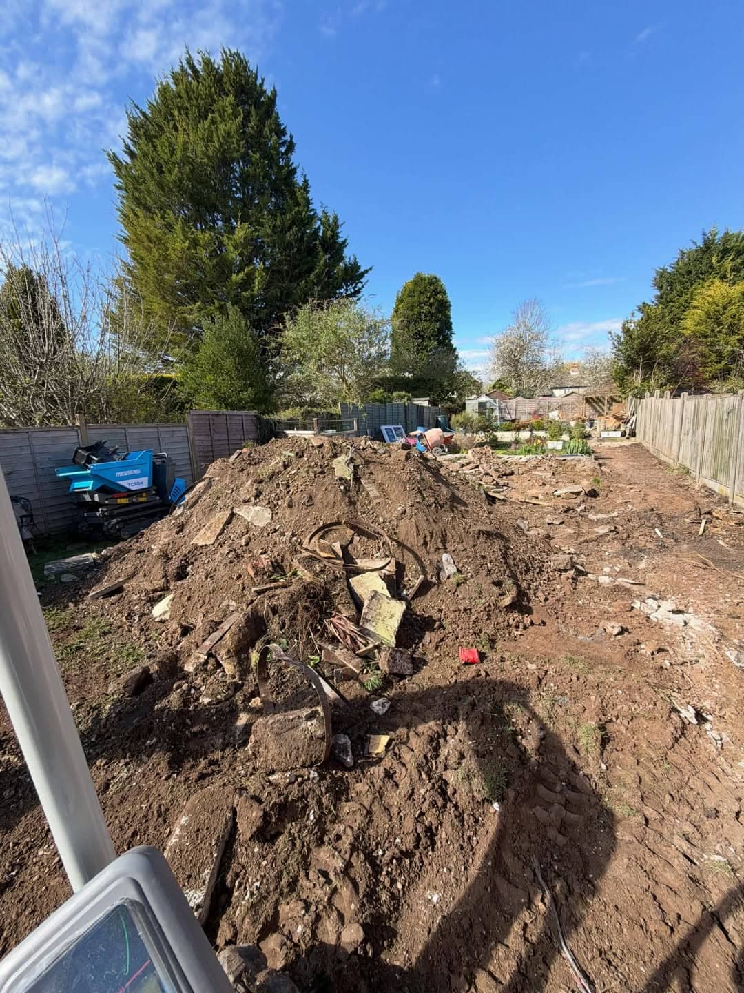 Garden Makeover With Porcelain Patio & Turf progress photo 3